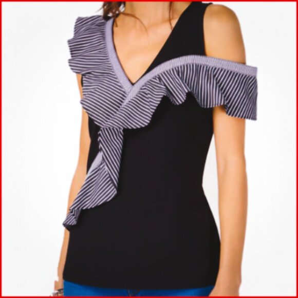 INC - Asymmetrical Ruffle Top - INC International Concept. Size small.Brand new. - Picture 3 of 4